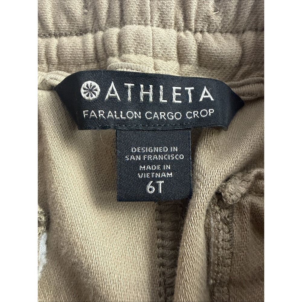NWT Athleta Farallon Cargo Crop Size 6T Taupe‎ - Picture 7 of 9